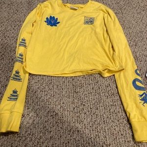 long sleeve cropped shirt